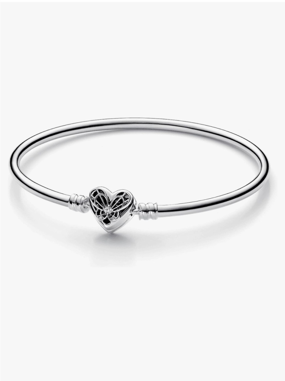 Pandora Moments Collection heart and butterfly bangle bracelet